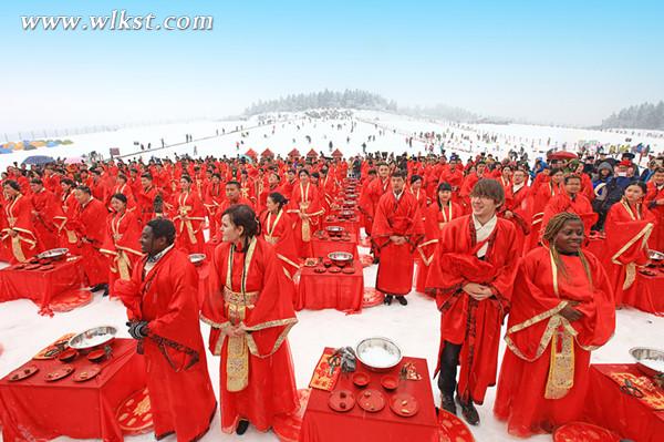 仙女山,漢式雪地集體婚禮,漢式婚房